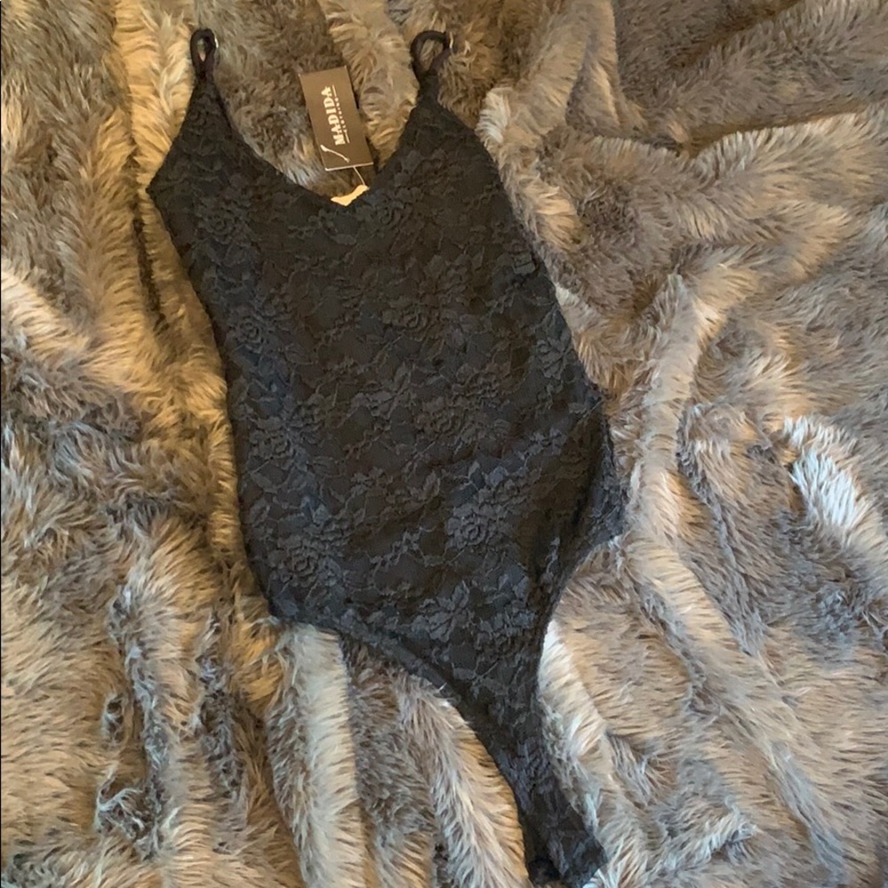 Black lace bodysuit